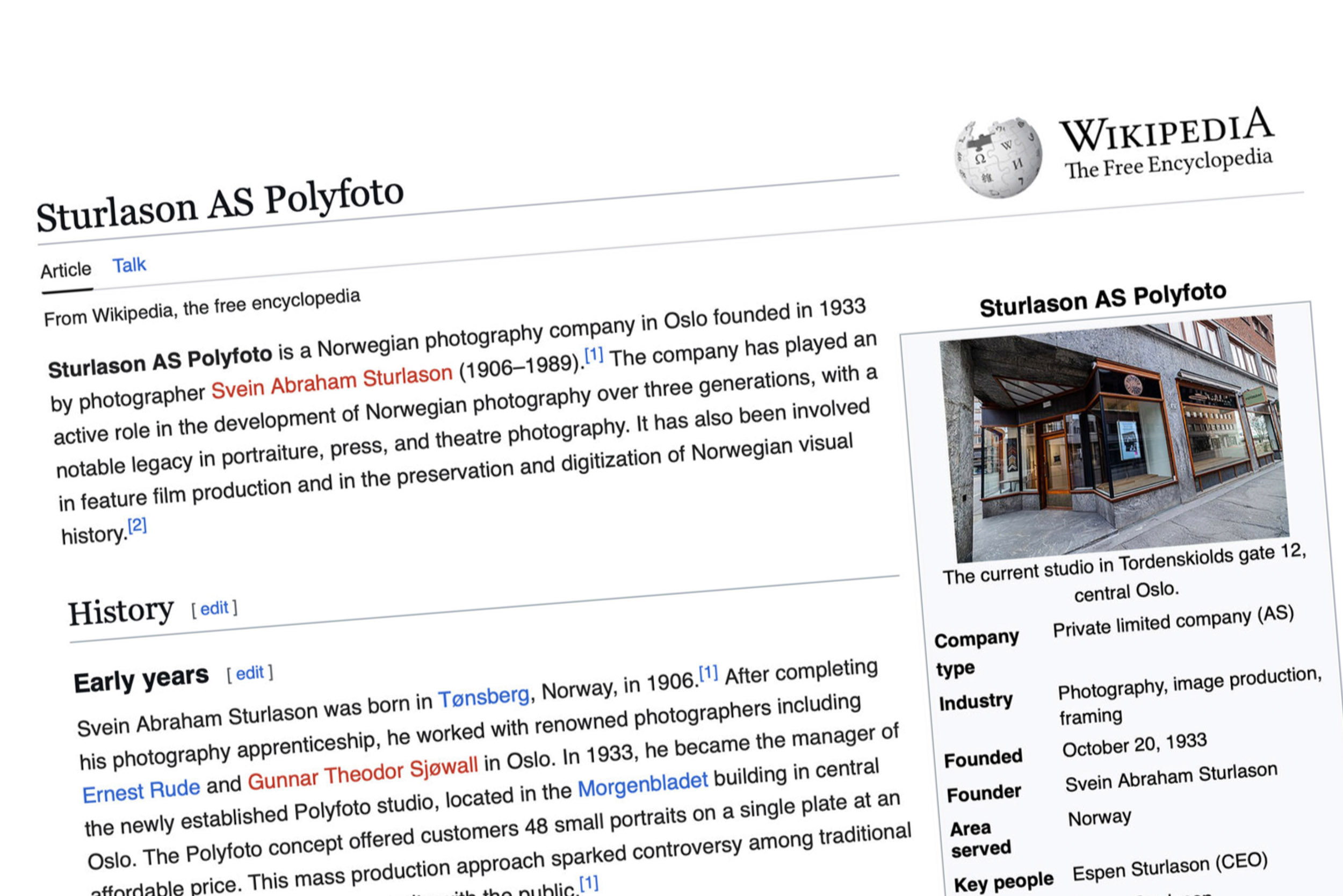 Sturlason AS Polyfoto på Wikipedia